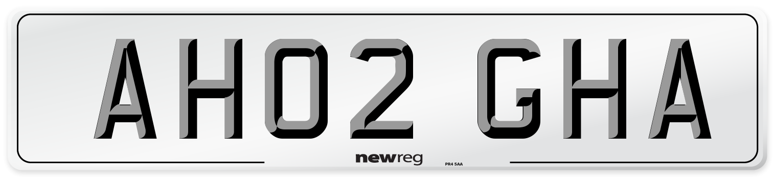 AH02 GHA Number Plate from New Reg